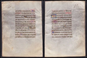 Book of Hours manuscript Stundenbuch Handschrift 1450 Livre heures manuscrit 78 - Imagen 1 de 1