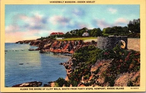 VANDERBILT MANSION Ogden Goelet Newport, Rhode Island Leinen Postkarte - Bild 1 von 2