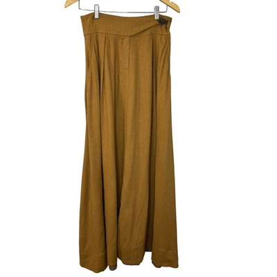 Maxi Falda L.A.M.B Maxi Línea A Mezcla de Lana Tostada Minimalista Natural Para Mujer 4 Foto 1 de 4