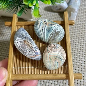 3 piezas 59 g Crazy encaje seda rayas ágata sin pulir áspero de Madagascar - Imagen 1 de 7