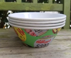 4er Set Kellogg's Corn Flakes Grün Frühstück Müslischalen Neu - Bild 1 von 5