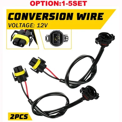 PSX24W 5202 H16 to H11 H8 Fog Light Conversion Wire Harness Pigtail Extension 2x - Image 1 of 4