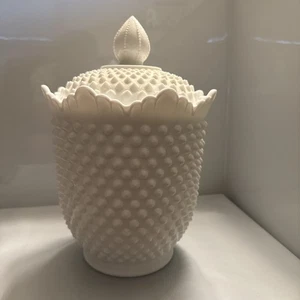 Fenton Hobnail Milchglas Keksdose 11 Zoll - Bild 1 von 8