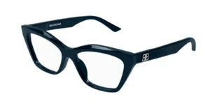 Balenciaga BB0342O 008 Eyeglasses Women's Blue Full Rim Cat Eye shape 55mm - Picture 1 of 4
