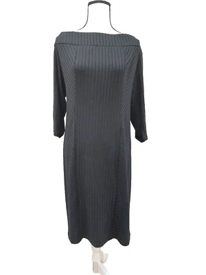 NUEVO $98/VESTIDO ELÁSTICO CEÑIDO AL CUERPO PARA MUJER/MÁS 3X/REBEL WILSON ANGELS/NEGRO/ACANALADO/ Foto 1 de 4