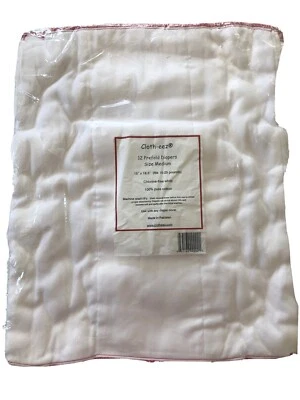 TOTALMENTE NUEVO Pañal de Montaña de 12 Pañales de Algodón Preplegados Ropa Rojo Mediano Foto 1 de 4