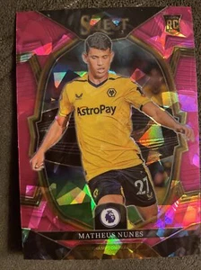 2022 Panini Select EPL Terrace Pink Ice Prizm Matheus Nunes Rookie RC 99 - Picture 1 of 2