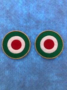 PATCH COCCARDA ITALIA PZ 2 RICAMATE DIAM 5 -CORDONCINO ORO METALLIC TERMOADESIVE - Imagen 1 de 1