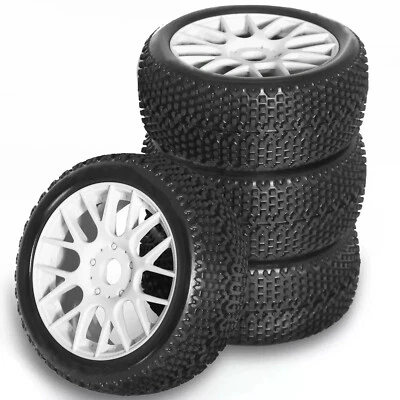 4pcs 17mm Hex TIRES & Wheels For 1/8 RC ARRMA Typhon Talion Traxxas HPI HSP Losi - Image 1 of 4
