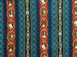 Vintage Cotton Quilt Fabric Dog Show Stripes The Kesslers Concord  by 1/2 Yard - Picture 1 of 3