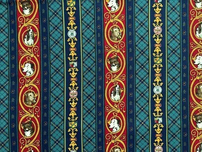 Vintage Cotton Quilt Fabric Dog Show Stripes The Kesslers Concord  by 1/2 Yard - Image 1 of 3