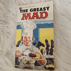 The Greasy MAD Magazine #15 1976 70s Satire Humor PB Book Alfred E. Neuman - Picture 1 of 4
