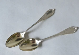 Cuchara de plata antigua 2 cucharas de mocal 800 plata WTB Wilhelm Binder - Imagen 1 de 3