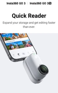 Lecteur rapide original Insta360 GO 3/GO 3S - Accessoire de transfert de données haute vitesse - Photo 1 sur 17