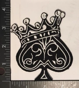 Black Poker Ace Card Patch zum Aufbügeln oder Aufnähen hochwertiger Aufnäher schneller Versand  - Bild 1 von 1