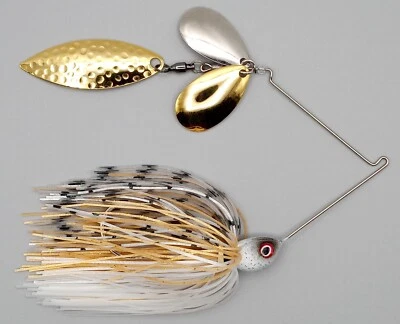 HARDWIRED BAITS Custom Spinnerbait ~ Gold Shiner ~ 3/8 oz Triple Spin