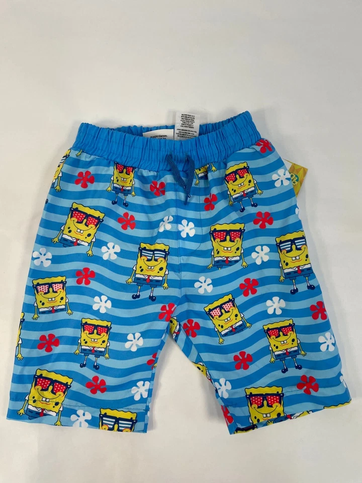 Pantalones Cortos Cuadrados Bob Esponja Niños Azul Talla 4 Foto 1 de 4