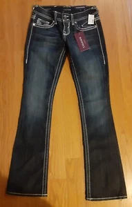 VIGOSS Women Size 1 Blue Jeans Pants NWT Low Rise Bootcut Pockets - Picture 1 of 15