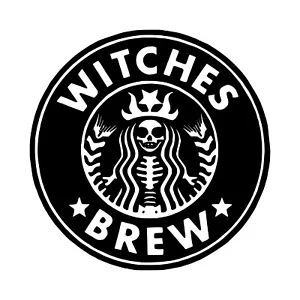 Calcomanía de café Witches Brew #1 4""x4"" elige el color - Imagen 1 de 3