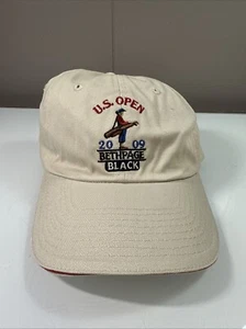 2009 US Open Bethpage Black USGA Members Golf Cap Hat 100% Cotton Tan Color - Picture 1 of 7