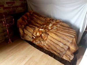 Echte Felldecke "Rotfuchs" Plaid-Auflage Upcycling - Bild 1 von 5
