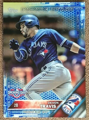 Devon Travis 2016 Topps Opening Day Blue Foil #OD86 Blue Jays Future Stars RC NM - Image 1 of 2