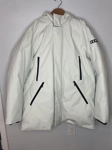 DKNY Men's Full-Length Hooded White Water Resistant Insularted Parka Coat - XL - Picture 1 of 13