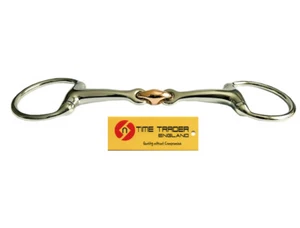 EGGBUTT SNAFFLE Stainless Steel 25 DEGREE COPPER LOZENGE All size ( horse bit ) - Picture 1 of 4