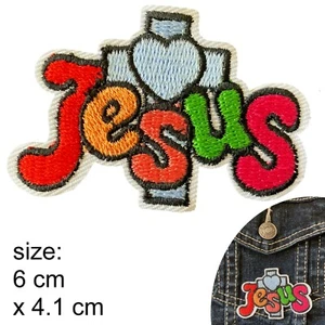 Jesus Iron on patch Christian reborn Christ Bible cross religion iron-on patches - Picture 1 of 2