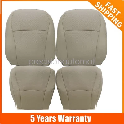 2004 to 2013 For Toyota Highlander Front Bottom & Top Seat Cover Leather Tan 4x - Image 1 of 4