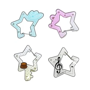 Artistic Star Acrylic Bag Buckle Charm For Personalizing Backpacks Keys Gift For - Picture 1 of 12