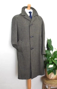 Abrigo Raglán Tweed Príncipe de Gales AQUASCUTUM Talla 38R/48R Medio Azul Marino + Amarillo - Imagen 1 de 17