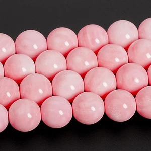 Pink Queen Conch Shell Beads Natural AA Gemstone Round Loose Beads 6MM 8MM - Picture 1 of 4