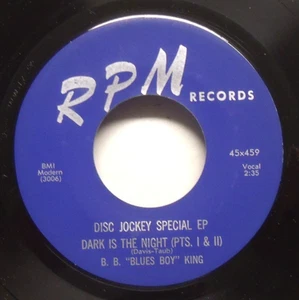 B. B. "Blues Boy" King - Dark Is The Night - 1956 NM Disc Jocket Special EP - Imagen 1 de 2