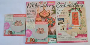 Love Embroidery Magazine 44 & 45 & Gingerbread House Hoop Kits x2 - Picture 1 of 3