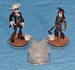 Disney Infinity 1.0 Lone Ranger Tonto Figures Play Set Texas Ranger Crystal - Picture 1 of 2