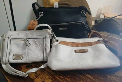Lote de 3 Carteras Bandolera Rosetti Cuero Vegano Negro Blanco Beige Marrón Plata Foto 1 de 4