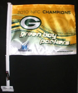 Green Bay Packers 2010 NFC Champions Car Flag - Picture 1 of 1