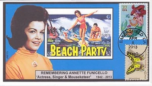 JVC GÜTESIEGEL - ERINNERN AN AN ANNETTE FUNICELLO TRAUER/EVENT FDC COVER STRANDPARTY - Bild 1 von 1