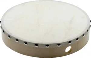 10" Handtrommel, Tambourine, Holz mit echtem Fell - Bild 1 von 3