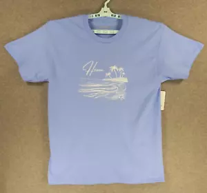 Hawaii Beach Palm Trees Mens TShirt Large Blue Big Island Tropical Kona Marlin - Picture 1 of 7