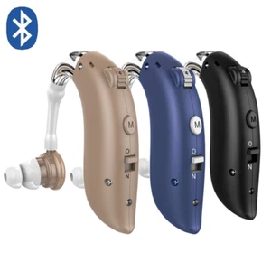 NEW Bluetooth Digital Hearing Aid Ear Behind Kit BTE Sound Voice Amplifier - Picture 1 of 24