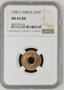 British East Africa 1 Cent 1930 NGC MS 65 RD - Picture 1 of 2