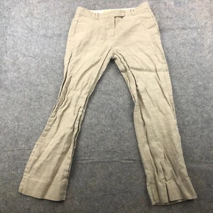 Michael Kors Pants Womens 4 Beige Chino Linen Straight Pockets Italy - Picture 1 of 14