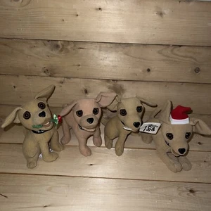 Taco Bell Chihuahua Plush Lot Toy Stuffed Animal Vintage Bundle 4 Not Working - Picture 1 of 6