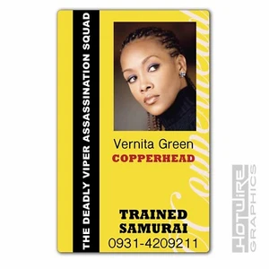 Plastic ID Card (TV & Film Prop) - Vernita Green COPPERHEAD Kill Bill Samurai - Bild 1 von 2
