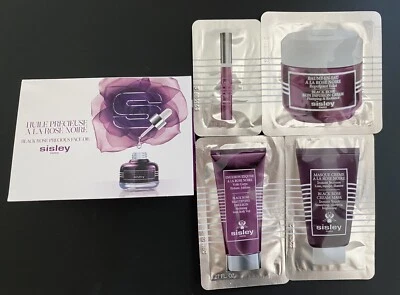 Sisley 黑玫瑰护肤 5 样品套装面部油、面霜、眼液 n 身体面纱 — 第 1/4 张图片