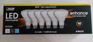 NEW Feit Electric LED Dimmable BR30 65W Replacement 2700K Soft White 6-Pack - Picture 1 of 2