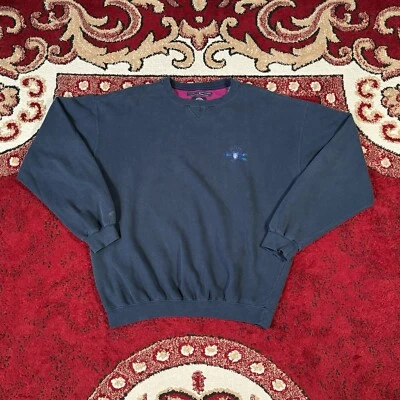 Vintage 90s Dockers Crew Neck Pullover Sweatshirt Size M Navy Blue - Image 1 of 4