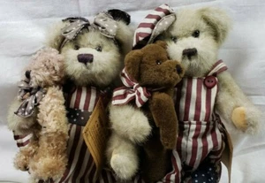 PAIR of 1999 12 " Americana Patriotic Bears by Tender Hearted Collectibles N.W.T - Picture 1 of 10